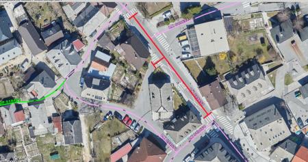 ZAPORA CESTE NA ODSEKU MED POŠTO IN ODCEPOM ZA POKOPALIŠČE